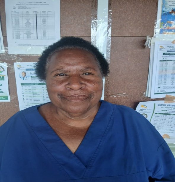 Mrs Etty Tom, Nurse, CSSD and Theatre, Telefomin Baptist District Hospital